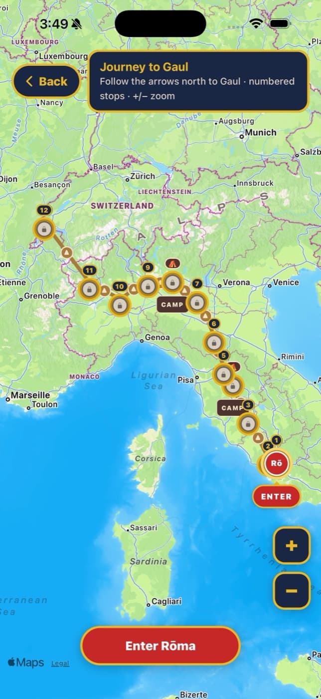 Jam with Latin campaign map
