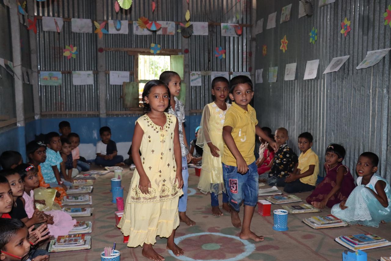 Children in a Delta Development Project village school in Bangladesh